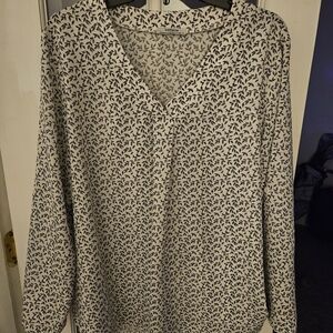 Black and White Blouse